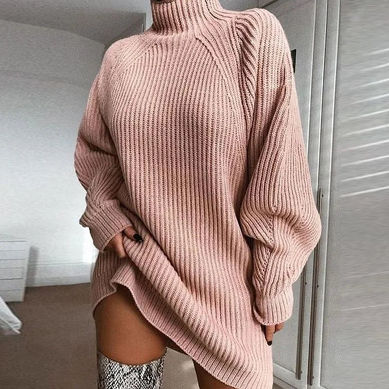 "Ember" Stylish Autumn/Winter Turtleneck Dress
