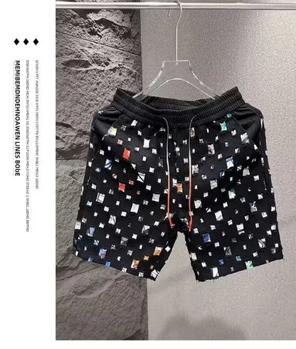 Loose-Fit Printed Men's Shorts