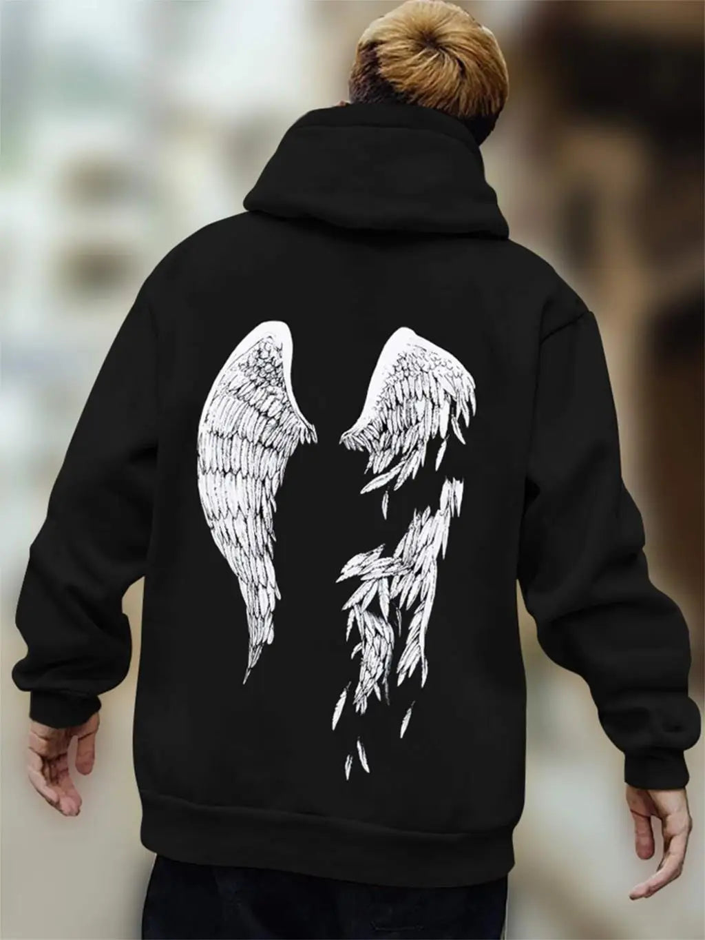 "Skybound Wings" Loose Fleece Hoodie