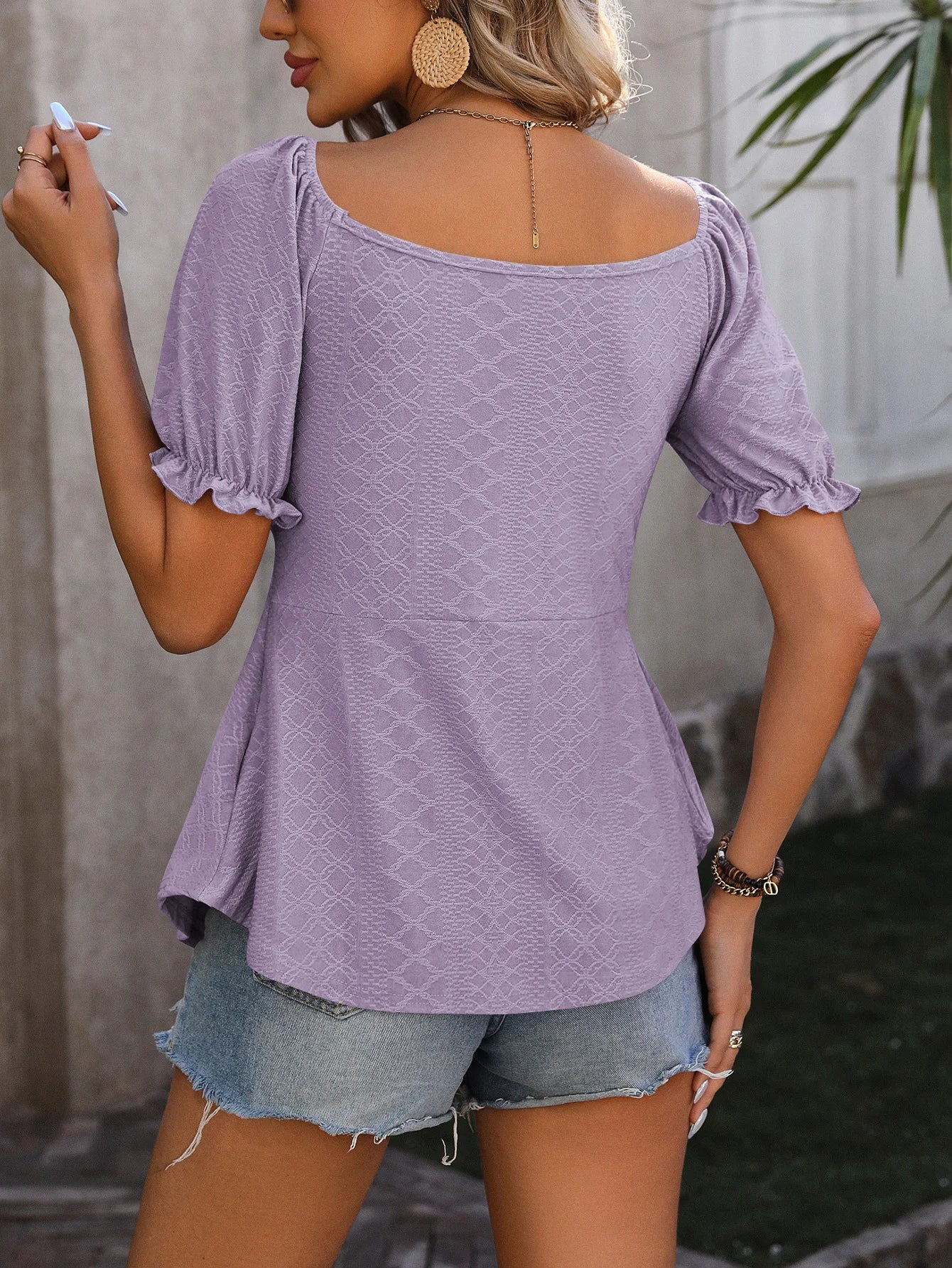 Elegant V-Neck Short Sleeve T-Shirt