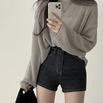 Lightweight Ice Silk Long-Sleeve Top