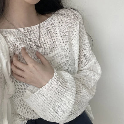 Lightweight Ice Silk Long-Sleeve Top