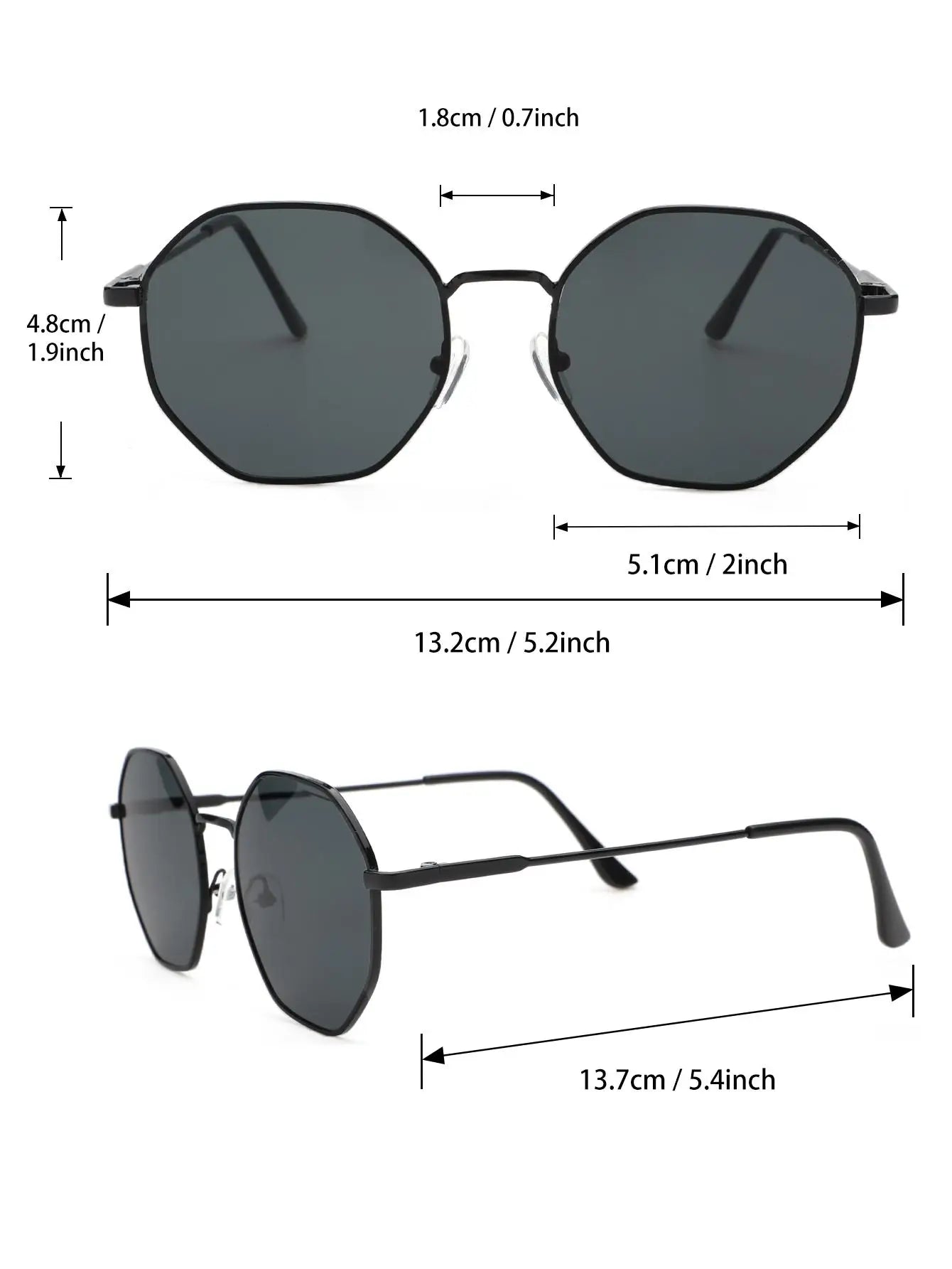  3PCS Geometric Vintage Y2K Sunglasses Set
