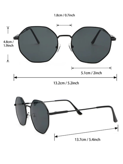  3PCS Geometric Vintage Y2K Sunglasses Set