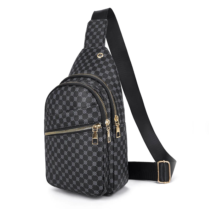 "Jetsetter" Urban Trend PU Leather Crossbody Bag