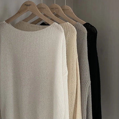 Lightweight Ice Silk Long-Sleeve Top
