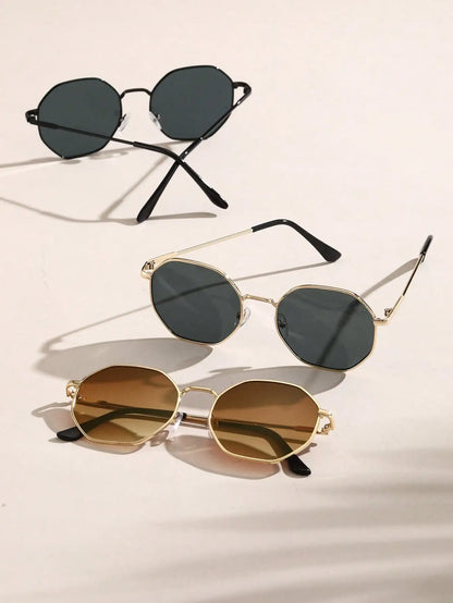  3PCS Geometric Vintage Y2K Sunglasses Set