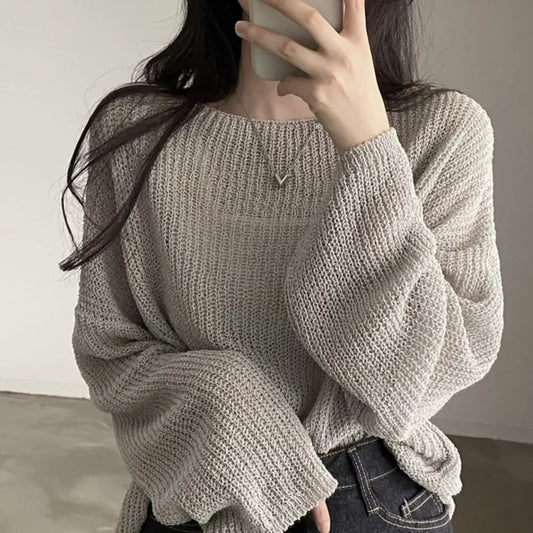 Lightweight Ice Silk Long-Sleeve Top