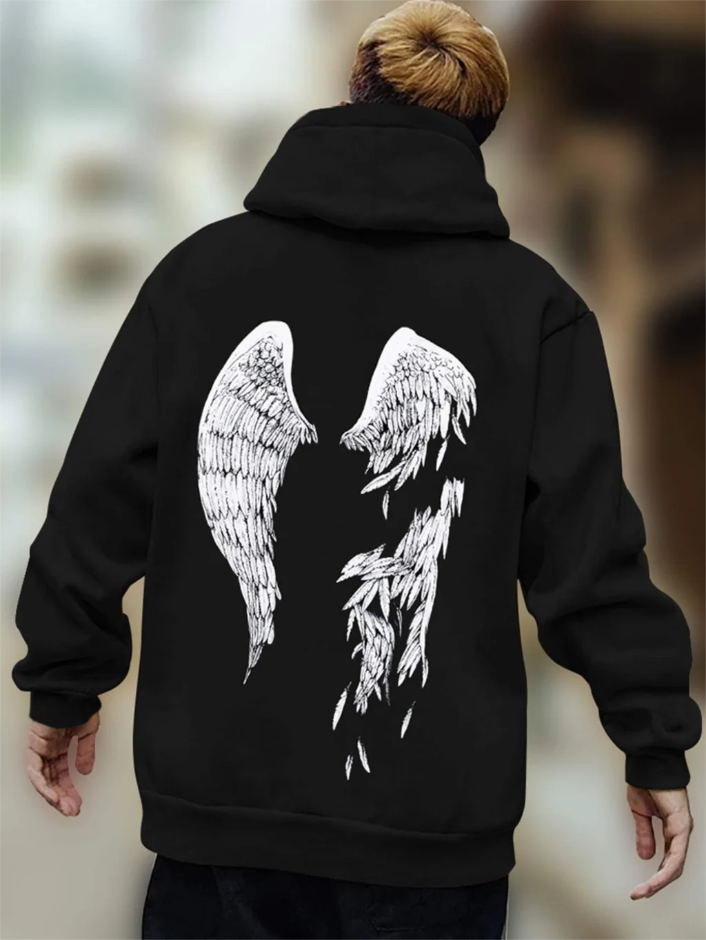 "Skybound Wings" Loose Fleece Hoodie