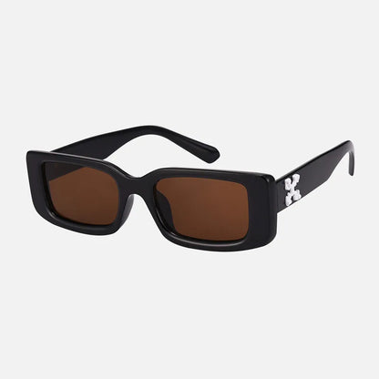 Luxury Retro Black Small Square Sunglasses