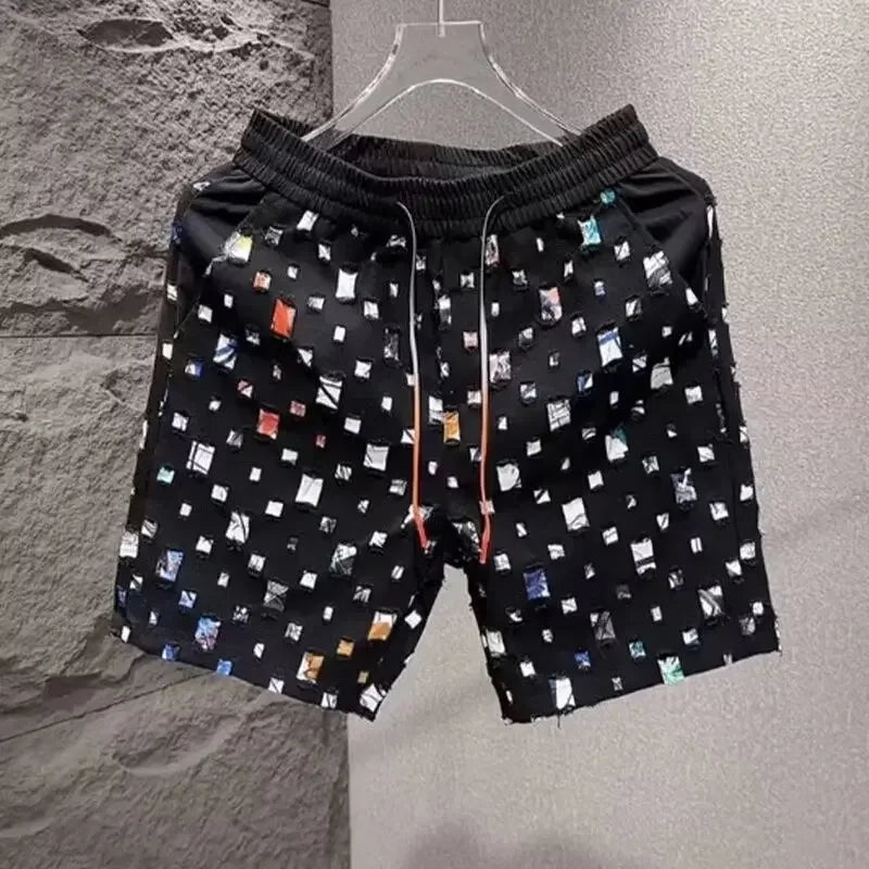 Loose-Fit Printed Men's Shorts