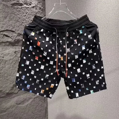 Loose-Fit Printed Men's Shorts