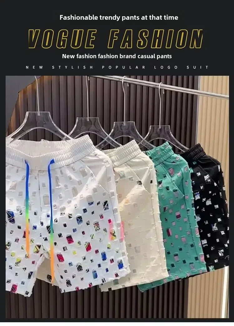 Loose-Fit Printed Men's Shorts