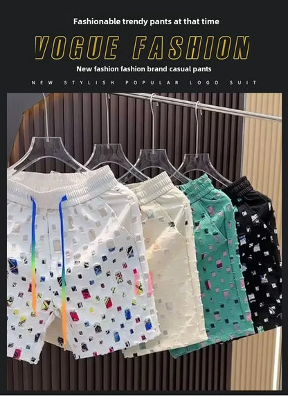 Loose-Fit Printed Men's Shorts