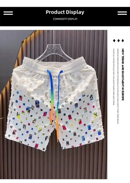 Loose-Fit Printed Men's Shorts